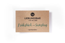 Lade das Bild in den Galerie-Viewer, LieblingsBar Gutschein "Frühstück am Samstag"