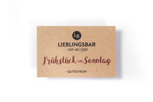 Lade das Bild in den Galerie-Viewer, LieblingsBar Gutschein &quot;Frühstück am Sonntag&quot;
